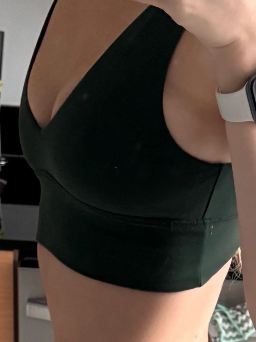 lululemon athletica Deep Green V-Neck Tank Sports Bra